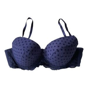Versace 1969 Blue Polka Dot Push-Up Bra – Size 40D